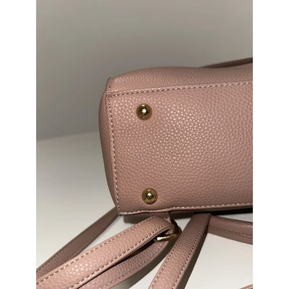 Miztique Daisy Convertible Backpack Purse mauve/dusty rose color vegan leather